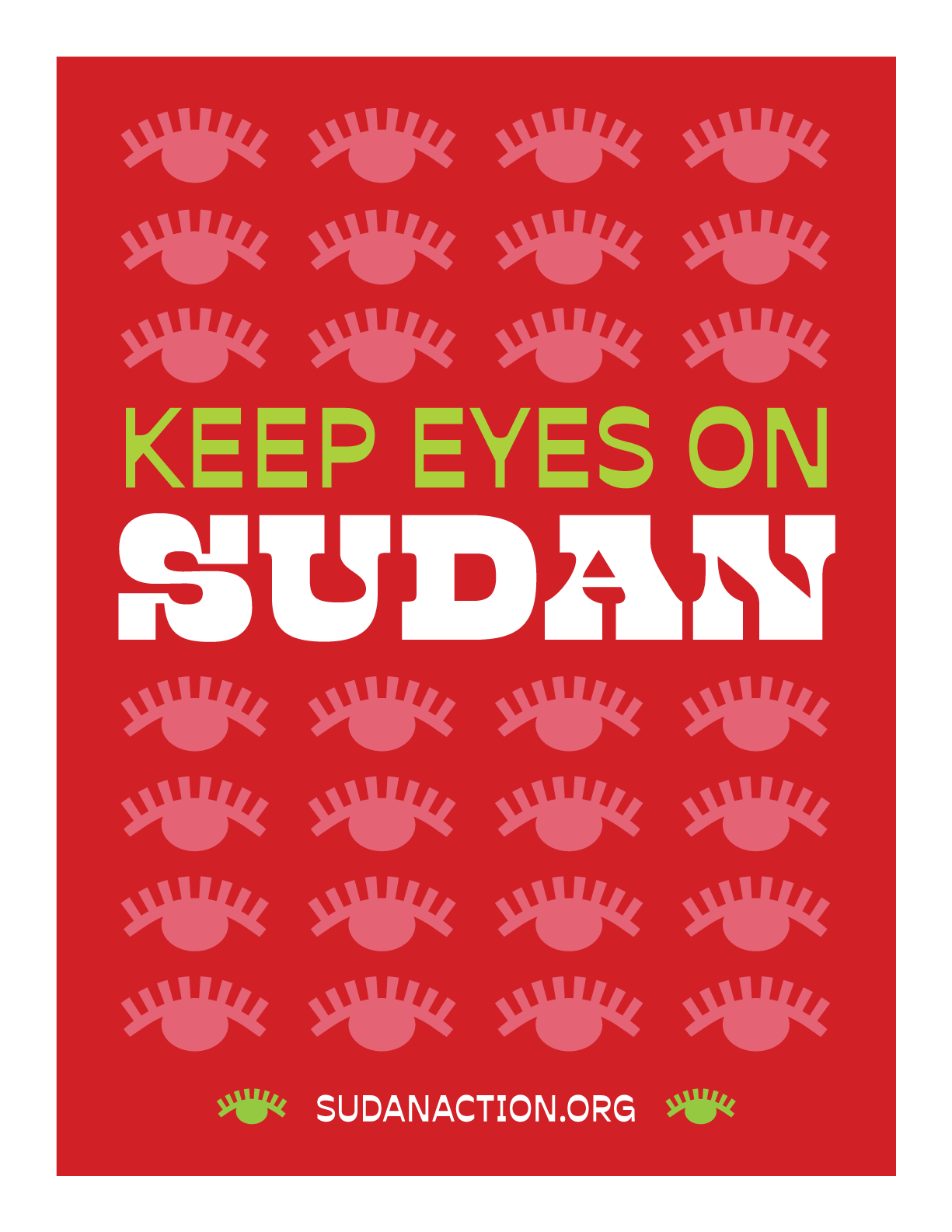 Keep Eyes On Sudan Digital Protest Print - moonymade