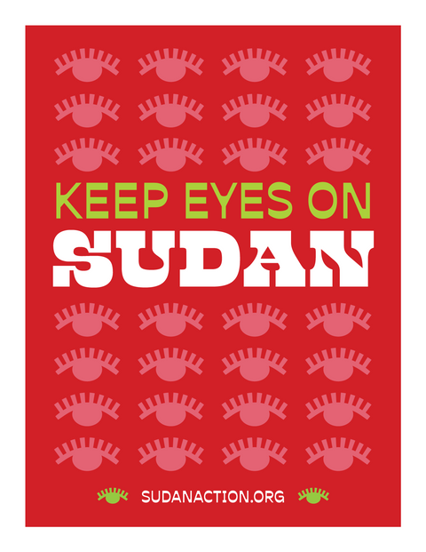 Keep Eyes On Sudan Digital Protest Print - moonymade