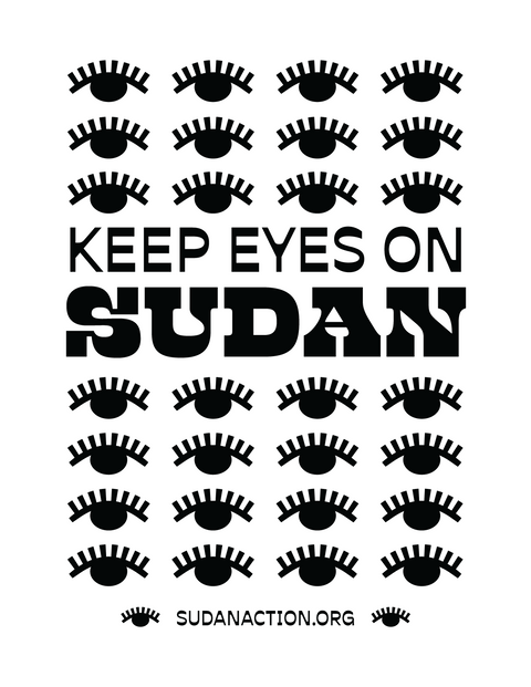 Keep Eyes On Sudan Digital Protest Print - moonymade