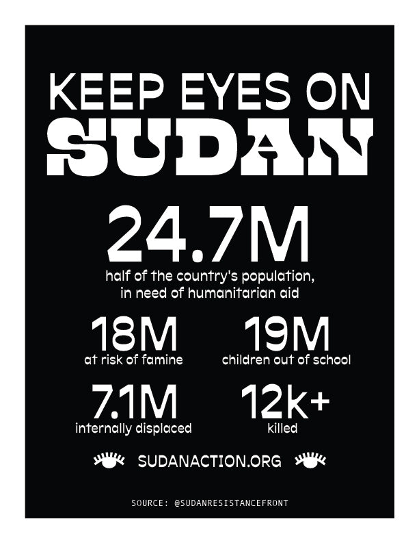 Sudan In Numbers Digital Protest Print - moonymade