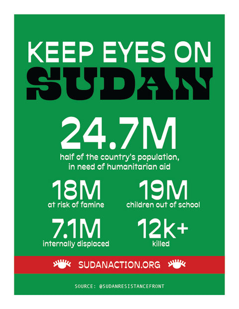 Sudan In Numbers Digital Protest Print - moonymade