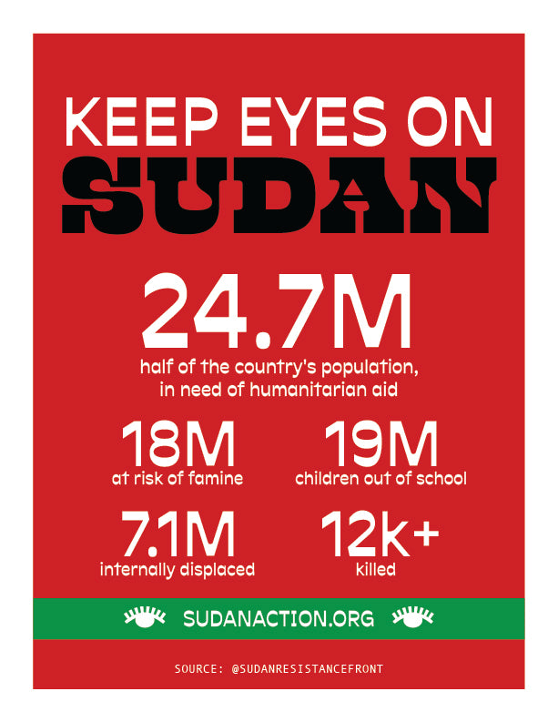 Sudan In Numbers Digital Protest Print - moonymade