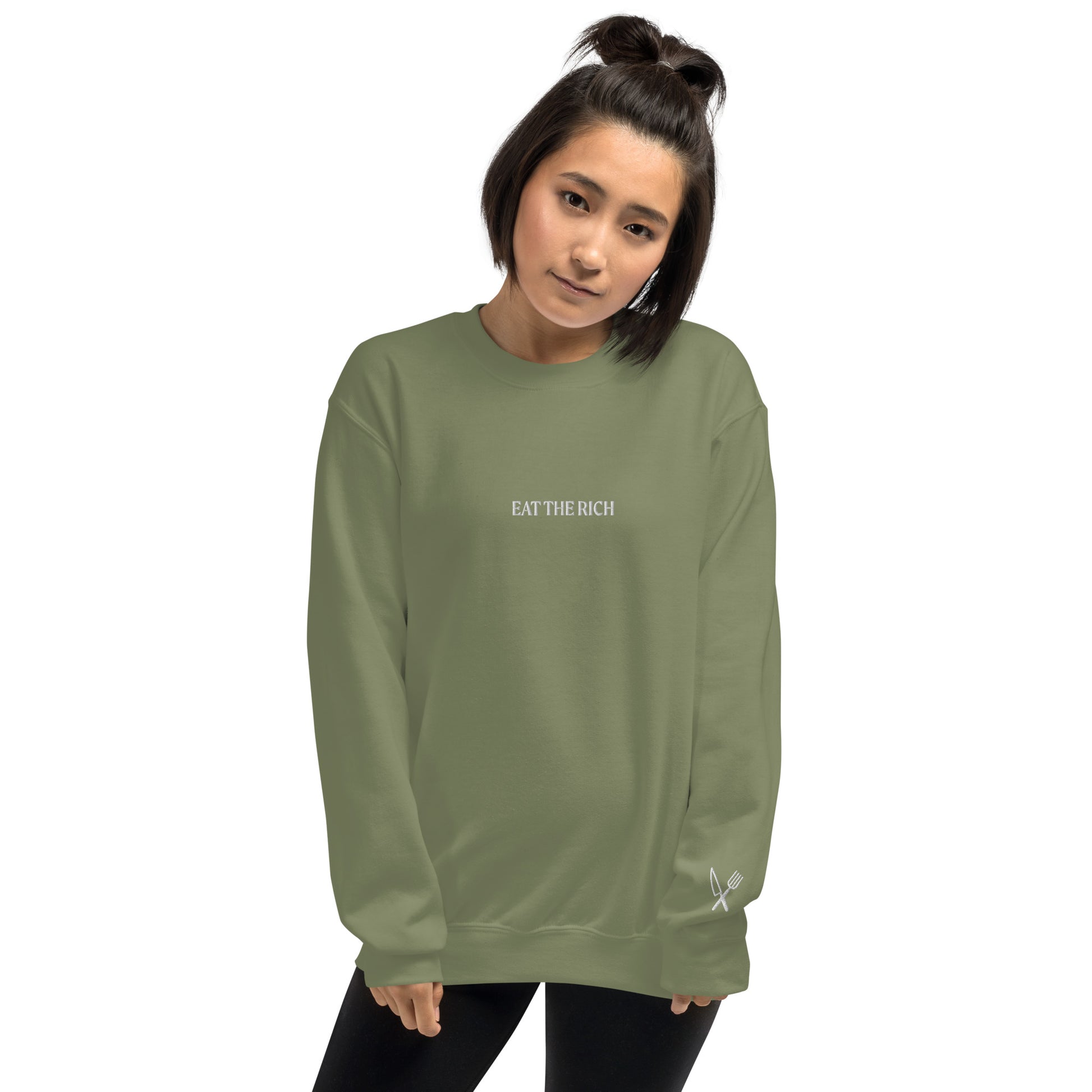 Eat The Rich Unisex Crewneck Sweatshirt - moonymade